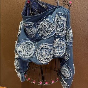 AKIRA Denim Crop Top